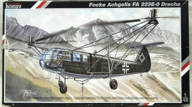 Special Hobby 1/48 Focke Achgelis FA-223 E-0 Drache - (FA223E0), SH48020 plastic model kit